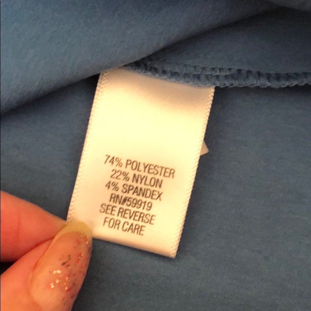 Apt. 9 Stretch Blue Button Up Top - Size Medium - image 4